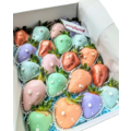 20pcs Pastel Rainbow x Bronze Chocolate Strawberries Gift Box (6 colors)